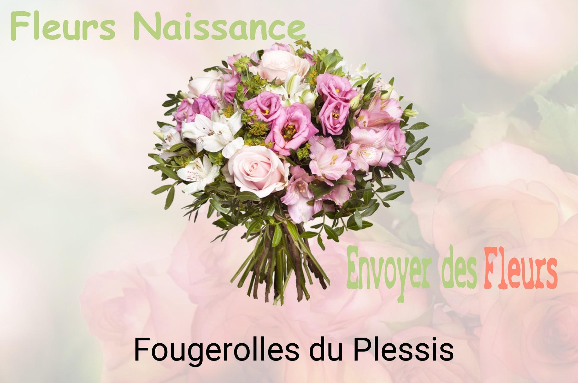 Bouquet de fleurs de naissance livré à Fougerolles-du-Plessis