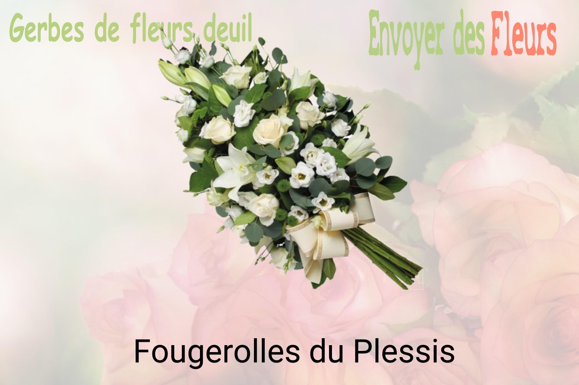 Gerbe de fleurs de deuil livrée à Fougerolles-du-Plessis